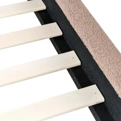 VAUCLUSE - Tweepersoonsbed - Taupe - 140 x 200 cm - Bouclé