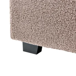 VAUCLUSE - Tweepersoonsbed - Taupe - 140 x 200 cm - Bouclé