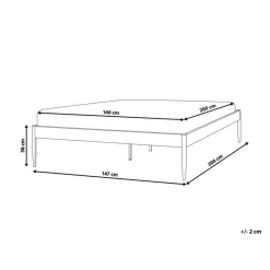 VAURS - Tweepersoonsbed - Wit - 140 x 200 cm - Staal