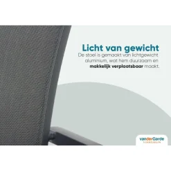VDG Corsica verstelbare tuinstoel - Antraciet