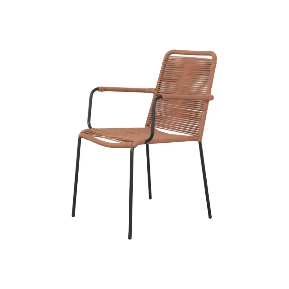 VDG Denver rope stapelbare tuinstoel Terracotta