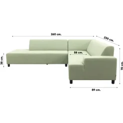 VDG Malaga/Mindo - hoekbank loungeset chaise longue - green