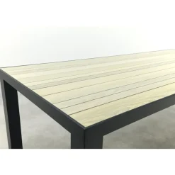 VDG Nola tuintafel 160x90 cm. - Antraciet/Houtlook