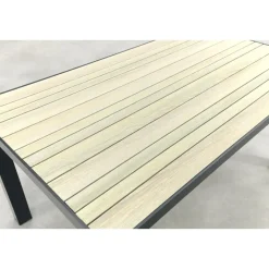VDG Nola tuintafel 160x90 cm. - Antraciet/Houtlook