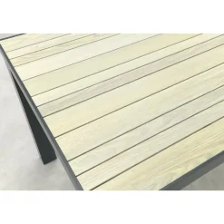 VDG Nola tuintafel 160x90 cm. - Antraciet/Houtlook