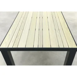 VDG Nola tuintafel 160x90 cm. - Antraciet/Houtlook