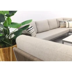 VDG Sierra hoek loungeset + loungestoel - Naturel/Grijs