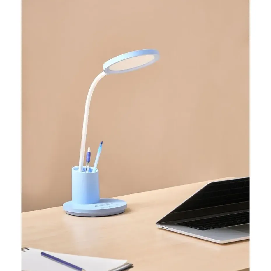 VELA - Bureaulamp LED - Blauw - Synthetisch materiaal