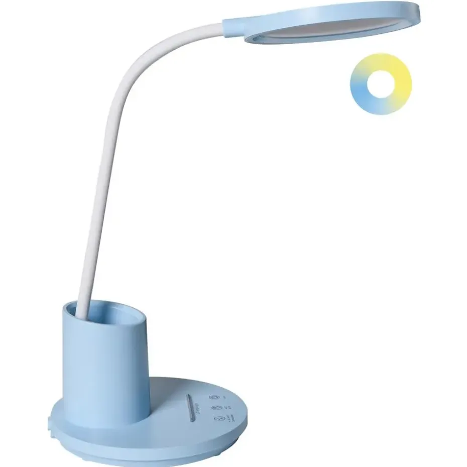 VELA - Bureaulamp LED - Blauw - Synthetisch materiaal