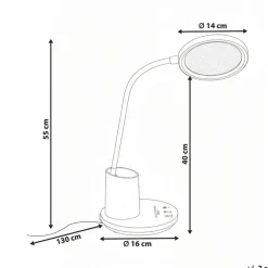 VELA - Bureaulamp LED - Blauw - Synthetisch materiaal