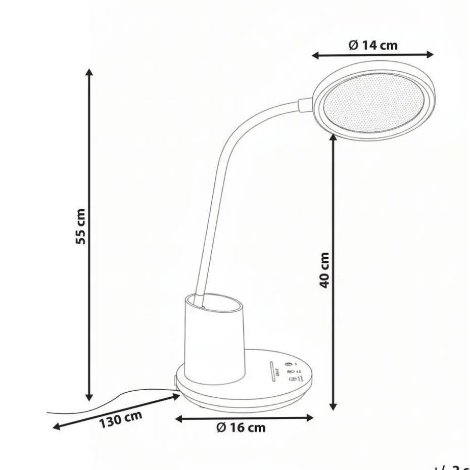 VELA - Bureaulamp LED - Wit - Synthetisch materiaal