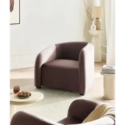 VELTADA - Fauteuil - Bruin - Fluweel