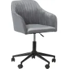 VENICE - Bureaustoel - Grijs - Fluweel
