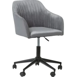 VENICE - Bureaustoel - Grijs - Fluweel