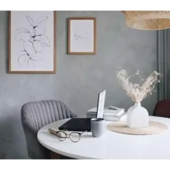 VENICE - Bureaustoel - Grijs - Fluweel