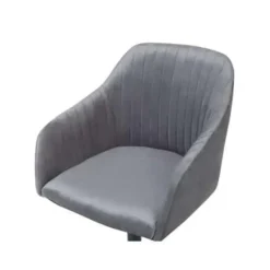 VENICE - Bureaustoel - Grijs - Fluweel