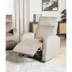 VERDAL - Relaxfauteuil elektrisch - Beige - Fluweel