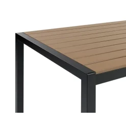 VERNIO - Tuintafel - Lichtbruin - 90 x 180 cm - Aluminium