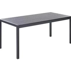 VERNIO - Tuintafel - Zwart - 90 x 180 cm - Aluminium