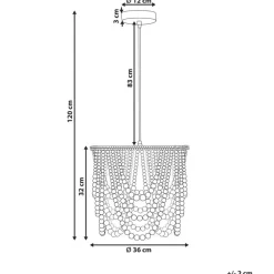 VERUGAL - Kroonluchter - Lichtbruin - Rubberhout