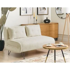 VESTFOLD - Slaapbank - Lichtbeige - Bouclé