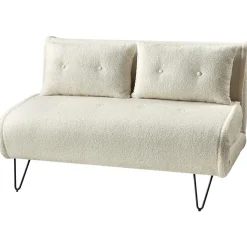 VESTFOLD - Slaapbank - Lichtbeige - Bouclé