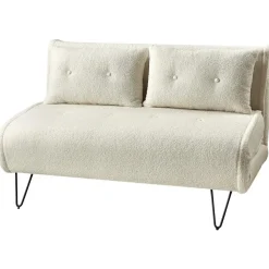 VESTFOLD - Slaapbank - Lichtbeige - Bouclé