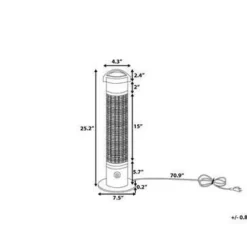 VEZUVIO - Terrasverwarmer - Zwart - Aluminium