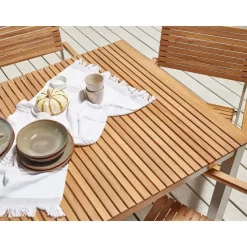 VIAREGGIO II - Tuintafel - Lichte houtkleur - 90 x 200 cm - Teakhout