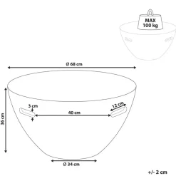 VICARELLO - Salontafel - Beige - Lichtbeton (MgO)