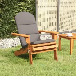 vidaXL - Adirondack tuinstoel - Kussens - Bruin - Acaciahout - 75x84x90 cm