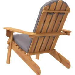 vidaXL - Adirondack tuinstoel - Kussens - Bruin - Acaciahout - 75x84x90 cm