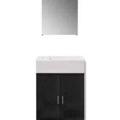 vidaXL - Badkamer Meubel - Zwart - Bewerkt hout