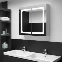 vidaXL - Badkamerkast - Antraciet - MDF