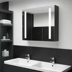 vidaXL - Badkamerkast - Antraciet - MDF