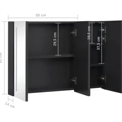 vidaXL - Badkamerkast - Antraciet - MDF