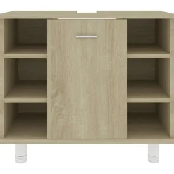 vidaXL - Badkamerkast - Bruin - Bewerkt hout