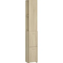 vidaXL - Badkamerkast - Bruin - Bewerkt hout