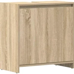 vidaXL - Badkamerkast - Bruin - Bewerkt hout