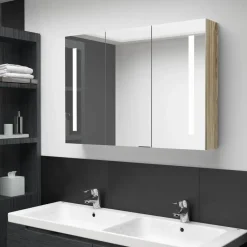 vidaXL - Badkamerkast - Grijs - MDF - 89 x 14 x 62 cm