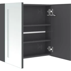 vidaXL - Badkamerkast - Grijs - MDF - 62 x 14 x 60 cm