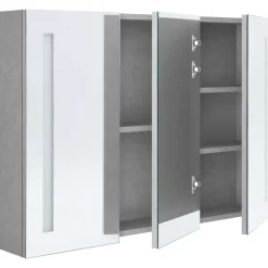 vidaXL - Badkamerkast - Grijs - MDF - 89 x 14 x 62 cm