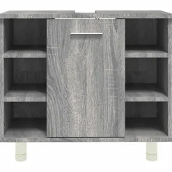 vidaXL - Badkamerkast - Grijs - Bewerkt hout