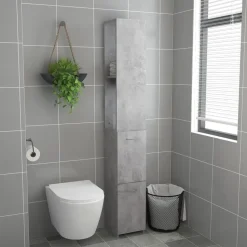 vidaXL - Badkamerkast - Grijs - Bewerkt hout