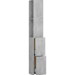 vidaXL - Badkamerkast - Grijs - Bewerkt hout