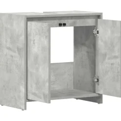 vidaXL - Badkamerkast - Grijs - Bewerkt hout