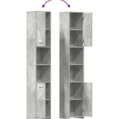 vidaXL - Badkamerkast - Grijs - Bewerkt hout