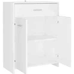 vidaXL - Badkamerkast - Wit - Bewerkt hout