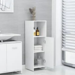 vidaXL - Badkamerkast - Wit - Bewerkt hout