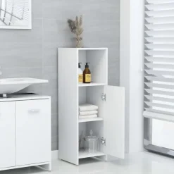 vidaXL - Badkamerkast - Wit - Bewerkt hout